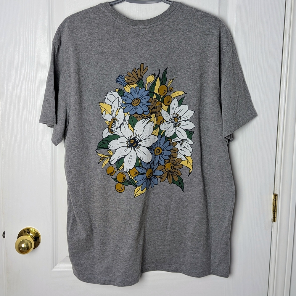 Goodfellow & Co Floral Graphic T-Shirt – Gray – Size XL - Picture 2 of 5